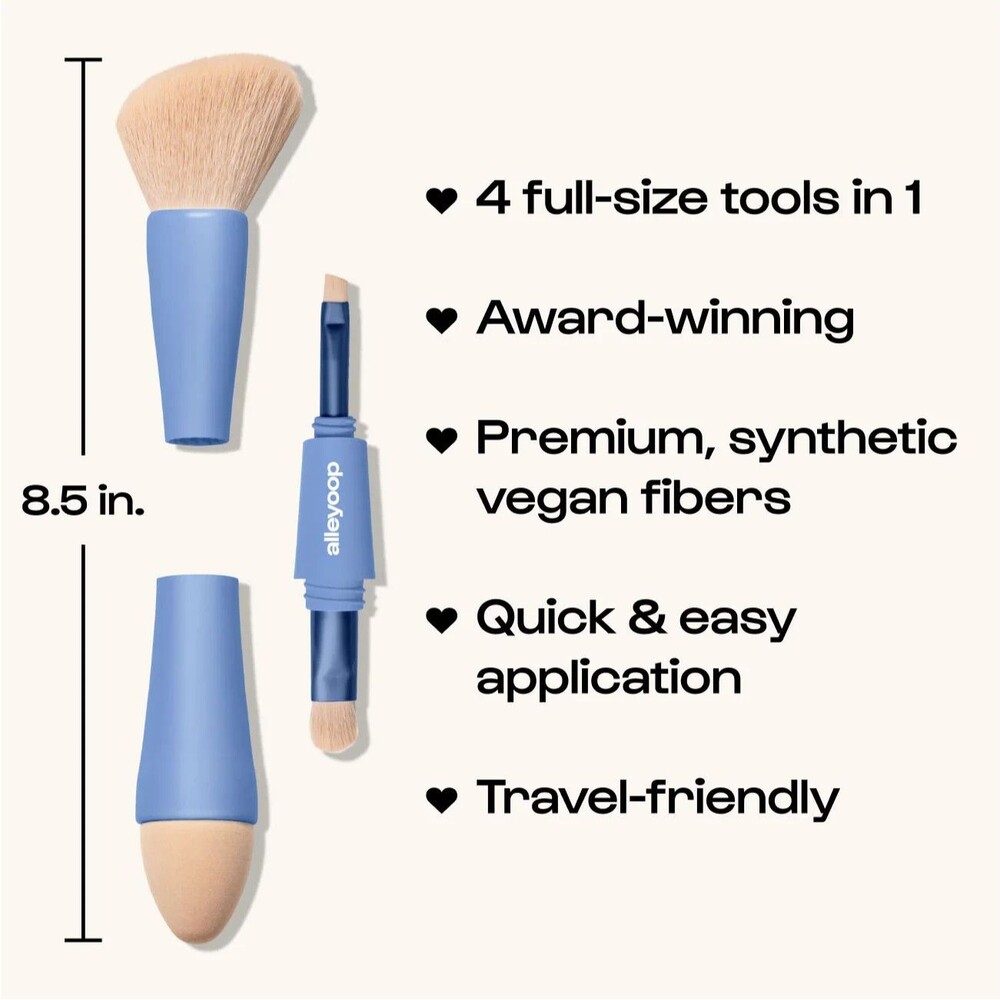 Alleyoop Multi Tasker 4-in-1 Makeup Brush Tools New In Box New In Box